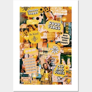 Aesthetic and Yellow Concept Moodboard Posters and Art